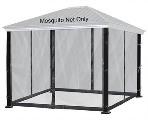 $40 10x10 Gazebo Mosquito Netting, Universal Replacement Screen Walls, with Zippers, Easy to Install, Fit for Most Gazebo Canopy (Black)