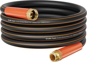 $46 Giraffe Tools Garden Hose 25ft x 34, Heavy Duty Water Hose, Flexible, Hybrid Lightweight Hose, Male to Female Fittings, Burst 600 PSI