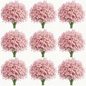 $40 120 PCS Pink Babys Breath Artificial Flowers, Real Touch