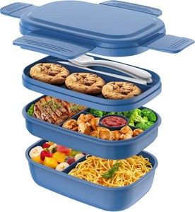 HOMETALL Lunch Box Containers, Stackable Bento Box Adult Lunch Box for Kids