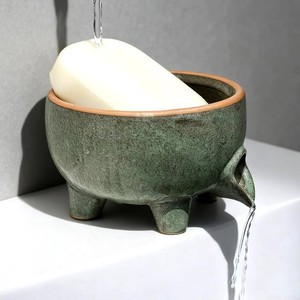 $20 Soap Dish with Drainage, Ceramic Self Draining bar Soap Holder