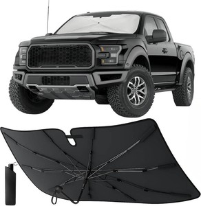 $25 EcoNour Premium Windshield Sun Shade for Car Foldable UV Blocker Front Windshield Sunshade & Window Tint Shade Accessories with Storage Pouch Full Size SUVs &MPVLarge - 61x35