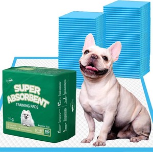 $29 IMMCUTE Puppy Pads 22x23 100 Count  6-Layer Leak-Proof & Super Absorbent Dog Training Pads  Disposable Potty Pads for Puppies, Dogs, Cats & Rabbits  Blue & White