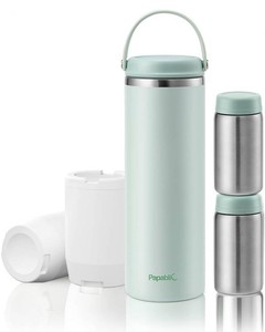 $90 Papablic 360 CapsuleChill Breastmilk Cooler with Stainless Steel Bottles
