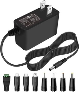5V 2A Power Supply Adapter 10W ACDC Charger AC100-240V to DC 5 Volt 2Amp 1A 1.5A Replacement Power Cord USB Type C for USB Hub TV Box Tablet Camera Baby Monitor Raspberry Webcam Router