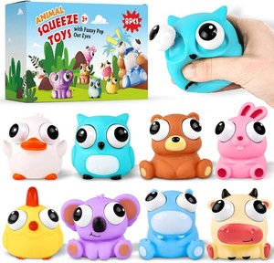 8 Pack Animal Squishy Fidget Toys, Cute Squishies Toys for Kids Adults