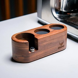 $43 Espresso Tamping Station 54mm For Breville Espresso Machine Accessories,Rosewood Portafilter Holder Tamping Mat Espresso Coffee Equipment