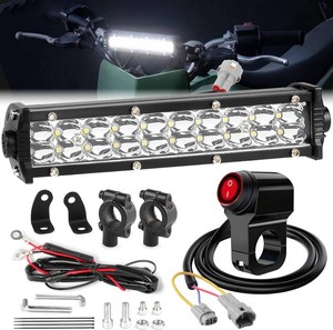 $40 LIGBT Dirt Bike Light Bar White Motorcycle Headlight Bar Plug and Play with ON-Off Switch for 78 22mm Handlebars Pit Bike Light Bar for CRF110 KLX110 KLX140 YZ250F CRF230F CRF250F TTR110