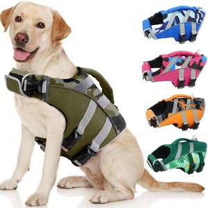 $47 Kuoser Reflective Dog Life Jacket, Dog Life Vest for Swimming Boating