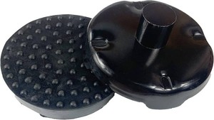 Floor Jack Saddle with Rubber Pad, 4.8 Inch in Diam, 1-18 Stem, Up to 4 Ton, Cast Iron Quality Replacement Part Fits Many Floor Jacks