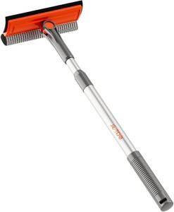 $26 eazer Professional Window Squeegee, 2-in-1 Rotatable Squeegee for Window Cleaning Kit, Window Cleaner Tool, Window Washing Equipment Kit with Extension Pole (20-30) for ShowerWindshield