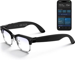 $60 AI Smart Glasses with 8MP Camera, 1080P Video & HD Photo, Bluetooth Audio, AI Voice Assistant, Real-Time Translation, Object Recognition, Noise-Cancel Calls, Music, Photochromic Lenses