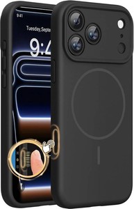 $23 Miracase Silicone & Magnetic for iPhone 17 Pro Max Case, Black