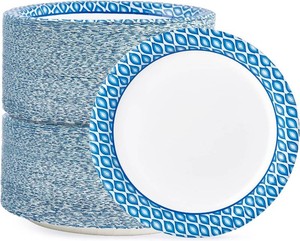 $38 MUCHII 8.375 Inch Disposable Paper Plates, 300 Count Soak and Cut Proof Printed Paper Plates for Daily Use, Holiday for Family Gatherings, Parties, Picnic