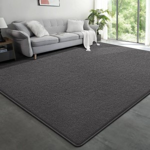 $60 Large Modern Area Rugs for Living Room Bedroom, 6x9 Feet Dark Grey