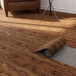 $80 Oxdigi Peel and Stick Vinyl Flooring 2 Rolls 15.7x 39386 Sq.Ft, Self Adhesive Vinyl Floor Tiles Wood Plank Flooring Waterproof for Any Room and Wall, Easy DIY Floor Coverings, Dark Walnut