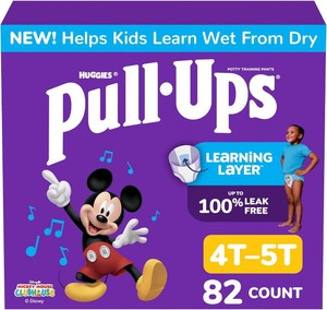 $40 Pull-Ups Boys Potty Training Pants, Size 4T-5T, 82 Count