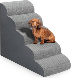 $60 MEJYJEM Dog Stairs for high Beds 28.7 H, 5 Step Pet Ramp for Large Dogs