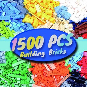 $27 HUIZDQ 1500 Pieces Building Bricks, Classic Bulk Small Blocks