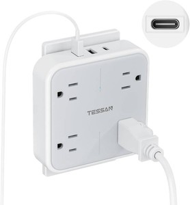 TESSAN Multi Plug Outlet Extender 4 Outlet Splitter