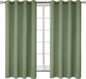 $34 BGment Grass Green Blackout Curtains for Bedroom 63 Inch Long - 2 Panels