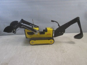 (EC1) Vintage Tonka Pressed Steel T-6 Track Front-End Loader and Backhoe