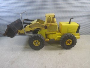 (FS) Vintage Mighty Tonka Pressed Steel Turbo Diesel Front End Loader 22 Long - Bucket Tilt is Stuck