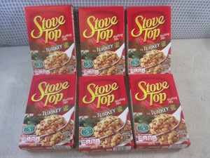 (C-1) 6 Boxes of Turkey Stove Top Stuffing Mix Past Date