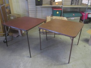 (EW2) 2 Folding Card Tables 33 x 33