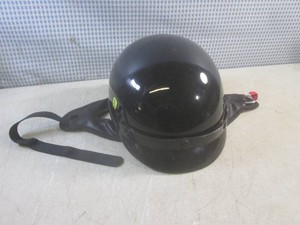 (CS) Fuel Black Motorcycle Half Helmet Size XL