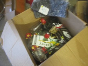 (EW6) Large Box Full of Assorted New Shelf Pulls  Overstock