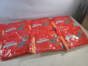 (C-1) 6 Bags of Fruity Dino-Bites Cereal 1 lb 1 oz Bags Past Date