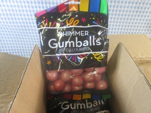 (CS) 16 Bags of Shimmer Gumballs 4 Inner Boxes of 4 Past Date