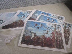 (A-4) Stack of New Wildlife Scene Placemats12 x 16