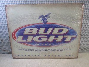 (EC1) Bud Light Beer Metal Sign 16 x 12 12 - New in Shrink Wrap