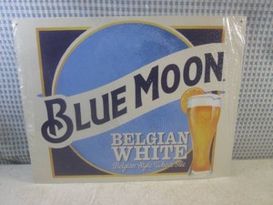 (EC1) Blue Moon Belgian White Wheat Ale Beer Metal Sign 16 x 12 12 - New in Shrink Wrap
