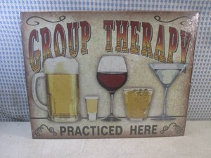 (EC1) Group Therapy Metal Sign 16 x 12 12 - New in Shrink Wrap