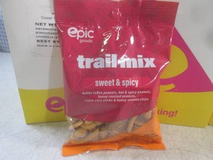 (B-1) 16 Bags of Sweet & Spicy Trail Mix 4 Boxes of 4 Past Date