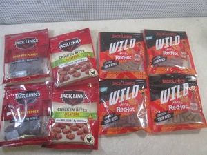 (B-1) 8 Bags of Assorted Jack Links Meat Snacks Past Date