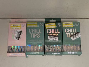 (4) NEW ASSORTED CHILL TIPS PRESS ON NAILS