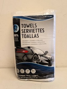 NEW COTTON TOWELS 52PK WHITE