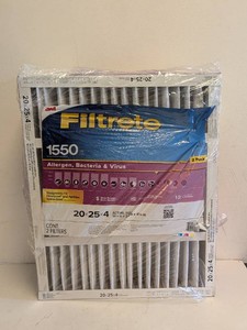 NEW 3M FILTRETE 1550 20x25x4 FILTERS 2PK