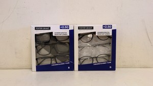 FOSTER GRANT DESIGN OPTICS 2.50 READING GLASSES 3 PACK 2 CT