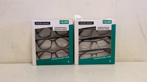 FOSTER GRANT DESIGN OPTICS 2.00 READING GLASSES 3 PACK 2 CT