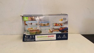 NEW SNAPWARE PYREX 18 PIECE GLASS FOOD STORAGE SET