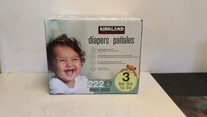 NEW KIRKLAND SIGNATURE DIAPERS SIZE 3  222 CT