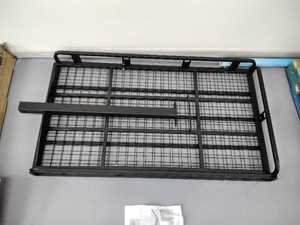 Folding Ramp Transport Rack - Hitch Mount Steel Cargo Carrier w Straps & Hardware