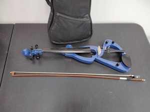 Sejing Electric Violin - Blue Solid Body w Bow & Padded Gig Bag