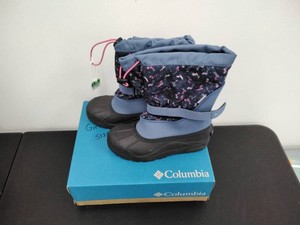 Columbia Youth Powderbug Plus II Snow Boots - Youth Size 7, BluebellPink Ice
