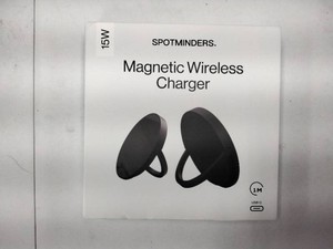 Spotminders 15W Magnetic Wireless Charger - USB-C w Phone Stand, 1M Cable